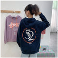 IMG 105 of Hooded Japanese Street Style Hip-Hop Alphabets Printed Loose Student Young Sweatshirt Women Outerwear