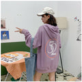 IMG 120 of Hooded Japanese Street Style Hip-Hop Alphabets Printed Loose Student Young Sweatshirt Women Outerwear