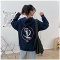IMG 112 of Hooded Japanese Street Style Hip-Hop Alphabets Printed Loose Student Young Sweatshirt Women Outerwear