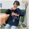 IMG 107 of Hooded Japanese Street Style Hip-Hop Alphabets Printed Loose Student Young Sweatshirt Women Outerwear