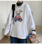 IMG 117 of insCartoon Long Sleeved T-Shirt Loose Couple All-Matching Trendy Outdoor Sweatshirt T-Shirt