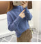 IMG 110 of Sweater Undershirt Women Korean Solid Colored Half-Height Collar Long Sleeved Loose Tops Outerwear