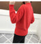 IMG 123 of Sweater Undershirt Women Korean Solid Colored Half-Height Collar Long Sleeved Loose Tops Outerwear