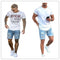 Img 1 - Europe Ripped Lace Denim Shorts Solid Colored Trendy Men Pants