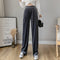 Img 6 - Wide Leg Pants Women High Waist Drape Loose Straight Slim-Look All-Matching Casual Floor Length Long Pants