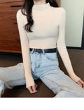 Img 14 - Half-Height Collar Long Sleeved Women Slimming Sweater