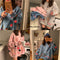 IMG 104 of Korean Mid-Length Loose Long Sleeved Sweatshirt Women Student Harajuku Casual Tops Outerwear