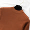 IMG 125 of Hong Kong Round-Neck chicLong Sleeved Sweater Women Short Slim Look Undershirt Thin Outerwear
