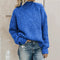 Europe Sweater Women High Collar Knitted Tops Pullover