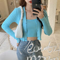 Img 3 - Sets Women Summer Petite Western Under Strap Knitted Cardigan Two-Piece