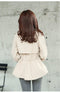 IMG 116 of Short Windbreaker Women Korean Petite Slim Look Thin Lantern Sleeve Jacket Outerwear