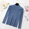 Img 4 - Hong Kong Round-Neck chicLong Sleeved Sweater Women Short Slim Look Undershirt Thin