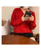 IMG 122 of Korean Women Loose Lazy Long Sleeved Short V-Neck Knitted Sweater Cardigan Outerwear