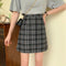 Img 5 - College Women Summer Korean All-Matching Student Chequered High Waist A-Line Hip Flattering Skirt