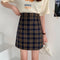 Img 6 - College Women Summer Korean All-Matching Student Chequered High Waist A-Line Hip Flattering Skirt
