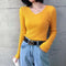 Img 9 - Women Western V-Neck Long Sleeved All-Matching Fitted Sweater