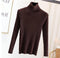 Fitting High Collar Sweater Women Matching Long Sleeved Warm Slim Look Solid Colored Outerwear