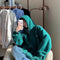 IMG 103 of Thick Korean Loose Zipper Hooded Sweatshirt Lazy bfPopular insTops Women Outerwear