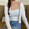 IMG 125 of Sets Women Summer Petite Western Under Strap Knitted Cardigan Two-Piece Outerwear