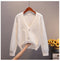 Img 8 - Women Korean All-Matching Loose Matching Short Solid Colored Knitted Cardigan Sweater