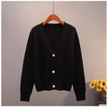 Img 1 - Women Korean All-Matching Loose Matching Short Solid Colored Knitted Cardigan Sweater