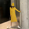 Img 7 - Korean Loose Slim-Look Long Sleeved Straight Solid Colored Women Mid-Length Student Dress