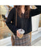 IMG 134 of Korean Women Loose Lazy Long Sleeved Short V-Neck Knitted Sweater Cardigan Outerwear
