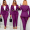 Africa Women Suits Personality Belt OL Plus Size Two-Piece Sets Outerwear