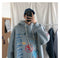 IMG 118 of Graffiti Sweatshirt Hooded insHip-Hop Hip-Hop Loose Trendy All-Matching Outerwear