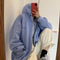 IMG 127 of Thick Korean Loose Zipper Hooded Sweatshirt Lazy bfPopular insTops Women Outerwear