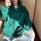 Img 1 - Thick Korean Loose Zipper Hooded Sweatshirt Lazy bfPopular insTops Women