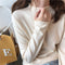 Img 5 - Women Half-Height Collar Loose Slim-Look Outdoor Sweater