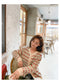 IMG 108 of Vintage Jacquard Sweater Cardigan Women Loose Lazy Popular Tops Outerwear