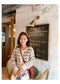 IMG 114 of Vintage Jacquard Sweater Cardigan Women Loose Lazy Popular Tops Outerwear