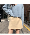 IMG 107 of Korean Women Loose Lazy Long Sleeved Short V-Neck Knitted Sweater Cardigan Outerwear
