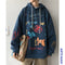 Img 9 - Graffiti Sweatshirt Hooded insHip-Hop Hip-Hop Loose Trendy All-Matching