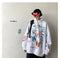 IMG 105 of Graffiti Sweatshirt Hooded insHip-Hop Hip-Hop Loose Trendy All-Matching Outerwear
