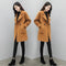 Korean Windbreaker Petite Women Loose Mid-Length Wool Coat Plus Size Woolen Outerwear