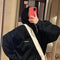 IMG 115 of Thick Korean Loose Zipper Hooded Sweatshirt Lazy bfPopular insTops Women Outerwear