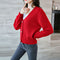 Img 3 - Women Korean All-Matching Loose Matching Short Solid Colored Knitted Cardigan Sweater