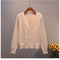 Img 7 - Women Korean All-Matching Loose Matching Short Solid Colored Knitted Cardigan Sweater