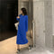 Img 10 - Korean Loose Slim-Look Long Sleeved Straight Solid Colored Women Mid-Length Student Dress