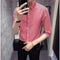 Img 2 - Men Printed Three-Quarter Length Sleeves Striped Shirt Trendy Casual Non Iron Youth Men Shirt