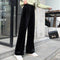 Img 1 - Black Sparkle Wide Leg High Waist Straight Casual Korean Loose All-Matching Drape Long Pants Women Pants