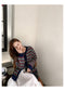 IMG 123 of Vintage Jacquard Sweater Cardigan Women Loose Lazy Popular Tops Outerwear