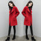 Img 1 - Korean Windbreaker Petite Women Loose Mid-Length Wool Coat Plus Size Woolen