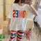 Img 7 - Summer Pajamas Women Adorable Teenage Girl Short Sleeve Long Pants Sweet Look Cartoon Loose Korean Loungewear Sets Pants