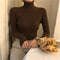 Img 14 - High Collar Sweater Women Solid Colored Slimming Slim-Look Long Sleeved Innerwear