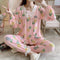 Chequered Pajamas Women Long Sleeved Lace Korean Casual Sets Sweet Look INS Princess Loungewear Sleepwear