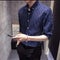 Img 4 - Men Printed Three-Quarter Length Sleeves Striped Shirt Trendy Casual Non Iron Youth Men Shirt